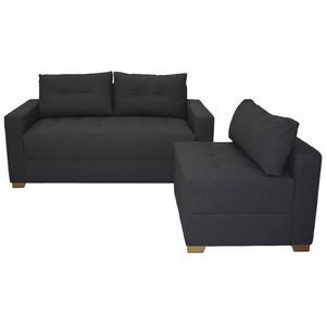 Sofa 2pts Hari Sint/gris/c Polt