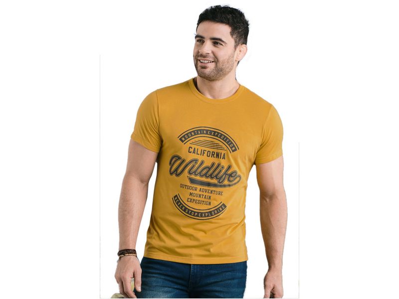 Camiseta Para Hombre Mostaza MP Agaval