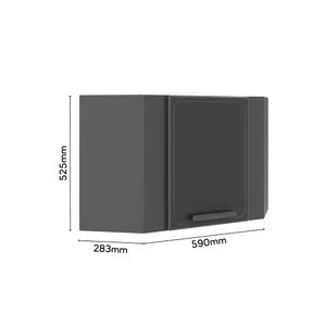 Mueble Esquinero Superior de cocina en acero Gris