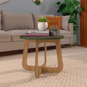 Mesa De Centro Jasmin Color Menta Y Roble