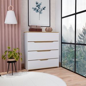 Comoda Z 80 Bicolor 4C 89 X 80 RTA Blanco Duna