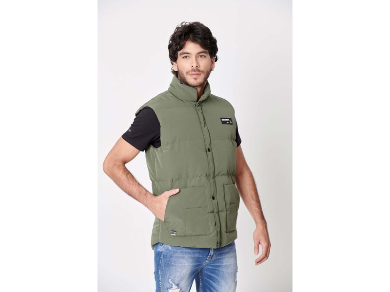 Chaleco verde militar hombre hotsell