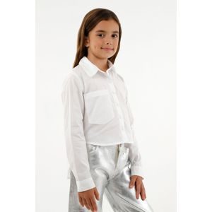 Camisa blanca manga larga para niña