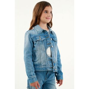 Chaqueta en denim azul para niña