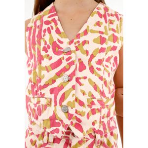 Chaleco de animal print para niña