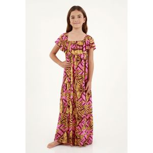 Vestido corto estampado para niña