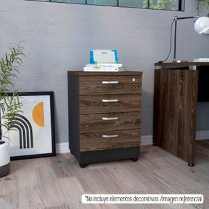 Archivador Home Office 4 Cajones RTA Wengue Coñac