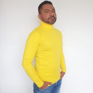 Buzo para Hombre GO PLK Cuello Tortuga Amarillo Tejido en Hilo