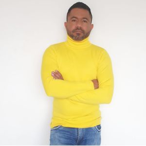 Buzo para Hombre GO PLK Cuello Tortuga Amarillo Tejido en Hilo