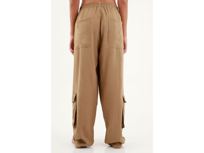 INC Pantalones cargo casuales de piel sintética para mujer, color beige, 8  regular, Café (Latte)