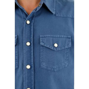 Camisa azul manga larga para niño