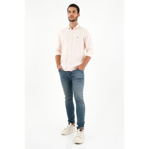 Camisa rosada manga larga para hombre