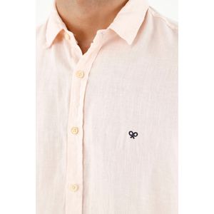 Camisa rosada manga larga para hombre