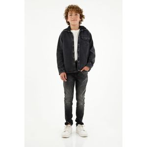 Camisa tipo chaqueta verde para niño