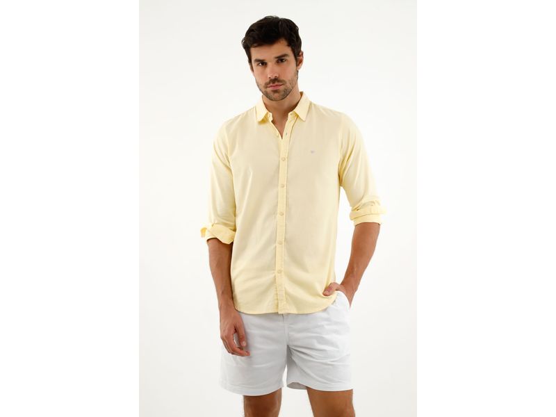 Camisa amarilla hombre hotsell