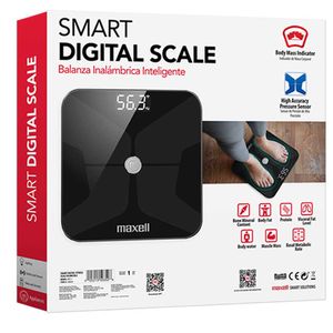 MAXELL BALANZA INTELIGENTE DIGITAL CON BLUETOOTH DFS-1 BT W/BMI BLACK