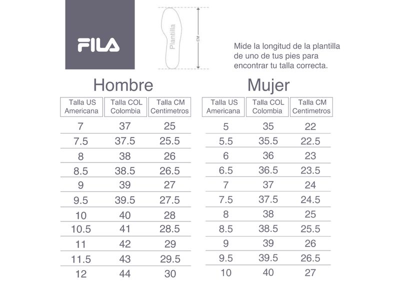 Marca Fila Hombre Tallaje Fila Zapatillas TENIS FILA HOMBRE