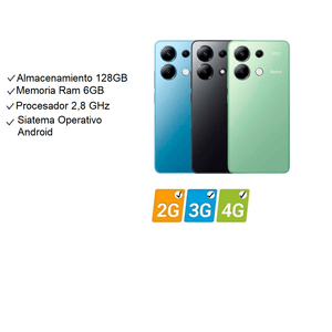 Celular Redmi Note 13 128GB 6GB Negro