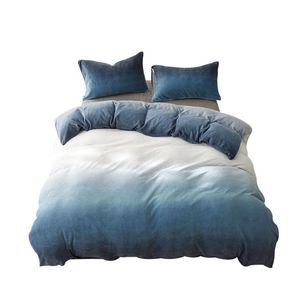 Funda Duvet Digital de Franela con Estampado Degrade Azul