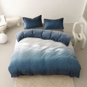 Funda Duvet Digital de Franela con Estampado Degrade Azul