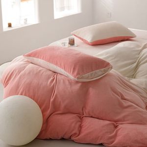 Funda Duvet Digital de Franela con Estampado Degrade Rosa
