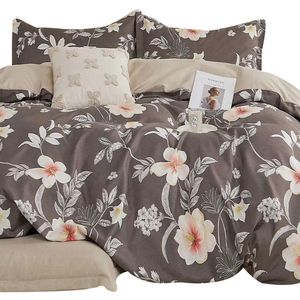 Funda Duvet Estampado Flores sobre Negro