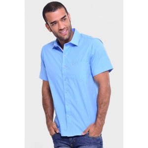 CAMISA SLIM MANGA CORTA PARA HOMBRE COLOR AZUL CLARO