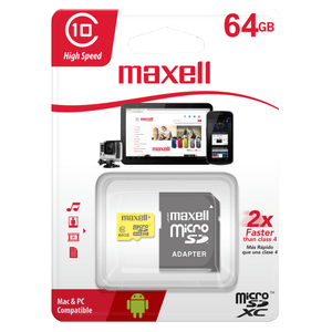 MAXELL MEMORIA MICRO SDXC 64GB CLASE 10