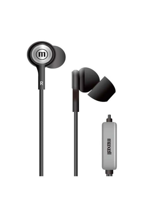 MAXELL AUDIFO IN-TIPS IN EAR STEREO BUDS W/MIC BLK Agaval