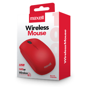 MAXELL MOUSE MOWL-100 RED INALAMBRICO  1600 DPI