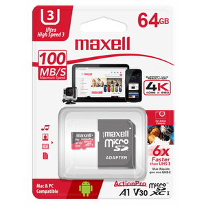 MAXELL MEMORIA MCSD 64GB ACTION PRO CLASS 10