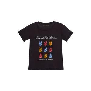 Camiseta gris manga corta para niña