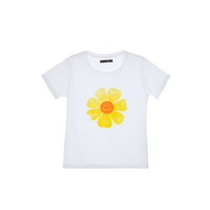 Camiseta blanca manga corta para niña