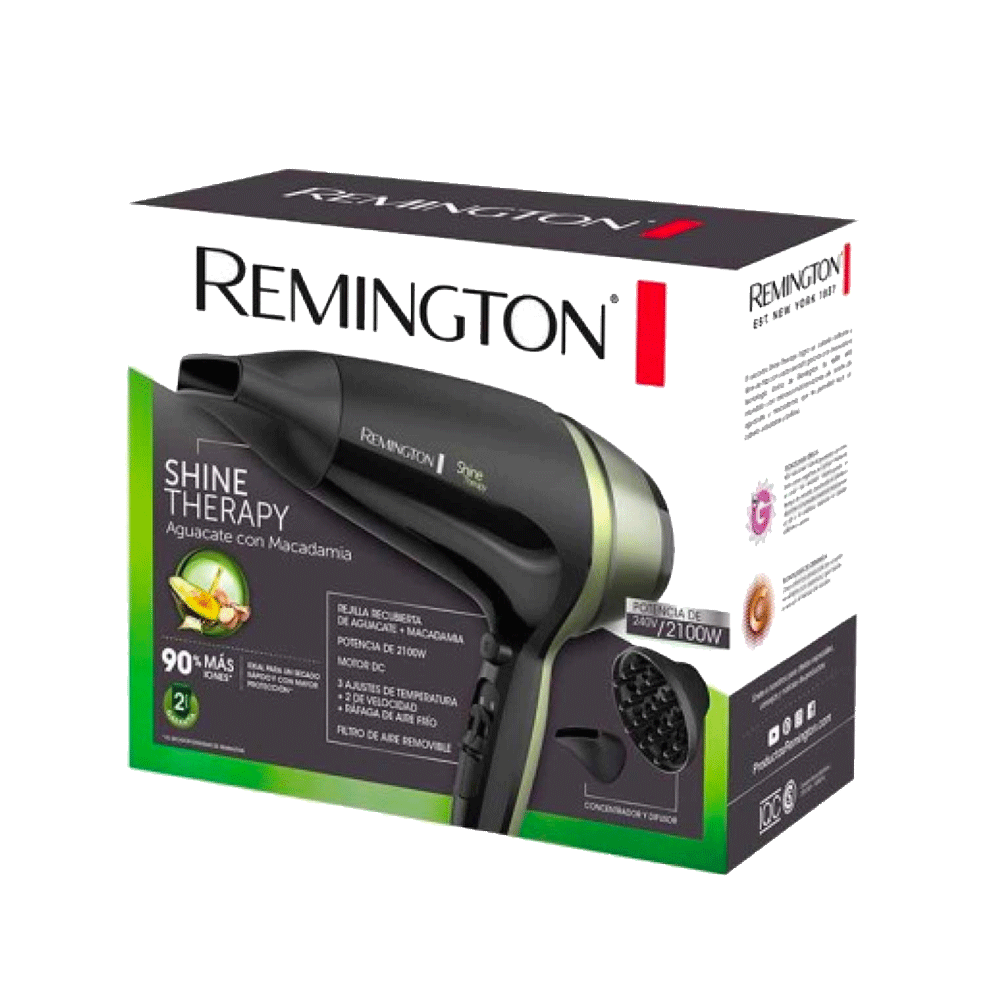 Aguacate Remington D13a Secador Shine Therapy Remington Secador