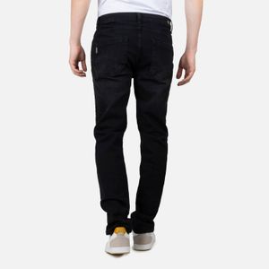 Jean Slim Color Negro Negro Para Hombre