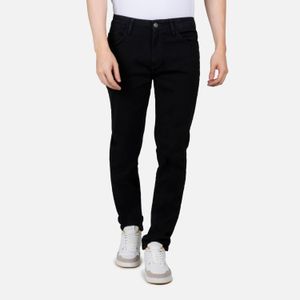 Jean Slim Color Negro Negro Para Hombre