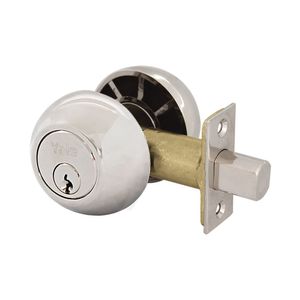 Cerradura seguridad  doble cilíndro cromada Yale 170