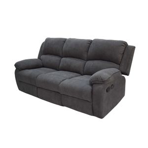 Sofa Recin 3 Pts Brooklyn Usb Tela/plomo