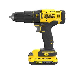 Taladro Percutor Inalámbrico 20v 1/2puLG  + 2 Baterías Stanley Scd711c2k-b3