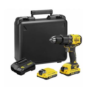 Taladro Percutor/Atornillador Inalámbrico Sin Carbones  1/2" 20V  2 Baterías Stanley Sbd715c2k-b3