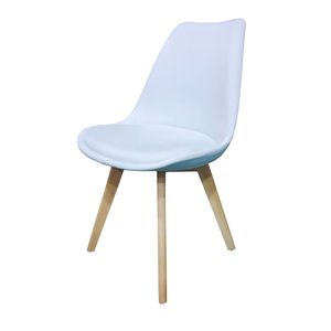 Set Silla Comedor BM-053-L Blanco Café Claro X 4 UND