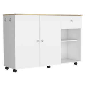 Isla de cocina Movil 92 X 126 RTA Blanco Macadamia