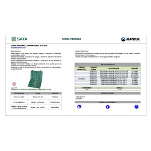 Juego de destornilladores 8 piezas Sata Gl09306sm