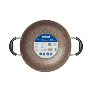 Wok Tramontina en Aluminio con Revestimiento Interno y Externo en Antiadherente Starflon Max Rojo 24 cm 2,2 L
