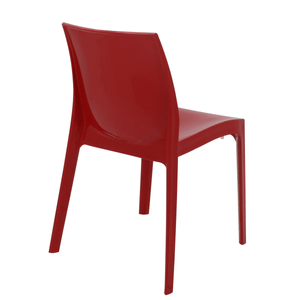 Silla Tramontina Alice Brilho Summa en Polipropileno Rojo