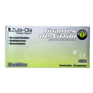 Guante Nitrilo Azul HardBlur Talla L Zubiola 11931029 x 50 Unds