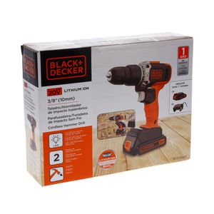 Taladro/Atornillador Inalambrico De 3/8Pg 20V - 2 Vel Ion Litio Black+Decker BCD704C1-B3