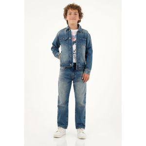 Chaqueta estilo Trucker azul para niño