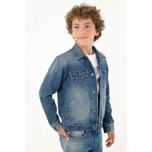 Chaqueta estilo Trucker azul para niño