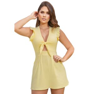 Enterizo Corto Mujer Amarillo Atypical 88378